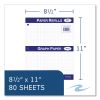 Graph Filler Paper, 3-Hole, 8.5 x 11, Quadrille: 4 sq/in, 80 Sheets/Pack, 24 Packs/Carton, Ships in 4-6 Business Days4