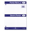 Graph Filler Paper, 3-Hole, 8.5 x 11, Quadrille: 4 sq/in, 80 Sheets/Pack, 24 Packs/Carton, Ships in 4-6 Business Days5