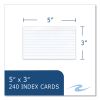 Trayed Index Cards, Narrow Rule, 3 x 5, 240 Cards/Tray, 36/Carton, Ships in 4-6 Business Days3