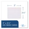 Trayed Index Cards, Narrow Ruled, 3 x 2.5, 200/Tray, 36/Carton, Ships in 4-6 Business Days6