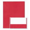 Pocket Folder, 0.5" Capacity, 11 x 8.5, Red, 25/Box, 10 Boxes/Carton, Ships in 4-6 Business Days2