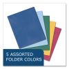 Pocket Folder, 0.5" Capacity, 11 x 8.5, Assorted Colors, 100/Carton, Ships in 4-6 Business Days7