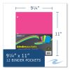 Binder Pocket, 9 w x 11 h, Assorted Colors, 144/Carton, Ships in 4-6 Business Days2