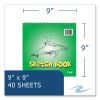 Kids Sketch Notepad, Green Cover, 40 White 9 x 9 Sheets, 12/Carton, Ships in 4-6 Business Days4