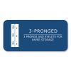 Pocket Folder with 3 Fasteners, 0.5" Capacity, 11 x 8.5, Dark Blue, 25/Box, 10 Boxes/Carton, Ships in 4-6 Business Days5