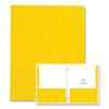 Pocket Folder with 3 Fasteners, 0.5" Capacity, 11 x 8.5, Yellow, 25/Box, 10 Boxes/Carton, Ships in 4-6 Business Days2