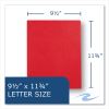 Pocket Folder with 3 Fasteners, 0.5" Capacity, 11 x 8.5, Red, 25/Box, 10 Boxes/Carton, Ships in 4-6 Business Days5