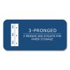 Pocket Folder with 3 Fasteners, 0.5" Capacity, 11 x 8.5, Light Blue, 25/Box, 10 Boxes/Carton, Ships in 4-6 Business Days5