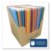 Pocket Folder with 3 Fasteners, 0.5" Capacity, 11 x 8.5, Assorted Colors, 100/Carton, Ships in 4-6 Business Days4