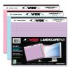 WIDE Landscape Format Writing Pad, Medium/College Rule, 40 Assorted Colors 11 x 9.5 Sheets, 12/CT, Ships in 4-6 Business Days2