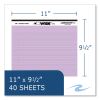 WIDE Landscape Format Writing Pad, Medium/College Rule, 40 Assorted Colors 11 x 9.5 Sheets, 12/CT, Ships in 4-6 Business Days5