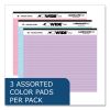 WIDE Landscape Format Writing Pad, Medium/College Rule, 40 Assorted Colors 11 x 9.5 Sheets, 12/CT, Ships in 4-6 Business Days7