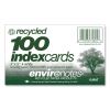 Environotes Recycled Index Cards, Narrow Rule, 3 x 5 White, 100 Cards, 36/Carton, Ships in 4-6 Business Days2