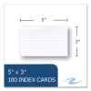 Environotes Recycled Index Cards, Narrow Rule, 3 x 5 White, 100 Cards, 36/Carton, Ships in 4-6 Business Days3