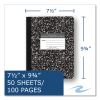 Hardcover Marble Composition Book, Wide/Legal Rule, Black Marble Cover, (50) 9.75 x 7.5 Sheet, 48/CT, Ships in 4-6 Bus Days7