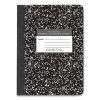 Hardcover Marble Composition Book, Med/College Rule, Black Marble Cover, (80) 9.75 x 7.5 Sheet, 48/CT, Ships in 4-6 Bus Days2