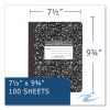 Hardcover Marble Composition Book, Wide/Legal Rule, Black Marble Cover, (100) 9.75 x 7.5 Sheet, 12/CT, Ships in 4-6 Bus Days7