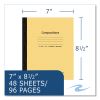 Flexible Cover Composition Notebook, Wide/Legal Rule, Manila Cover, (48) 8.5 x 7 Sheets, 72/CT, Ships in 4-6 Business Days3