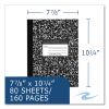 Flexible Cover Composition Book, Med/College Rule, Black Marble Cover, (80) 10.25 x 7.88 Sheet, 48/CT, Ships in 4-6 Bus Days5