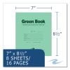 Recycled Exam Book, Wide/Legal Rule, Green Cover, (8) 8.5 x 7 Sheets, 600/Carton, Ships in 4-6 Business Days2