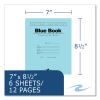 Examination Blue Book, Wide/Legal Rule, Blue Cover, (6) 8.5 x 7 Sheets, 1,000/Carton, Ships in 4-6 Business Days4