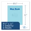 Examination Blue Book, Wide/Legal Rule, Blue Cover, (4) 8.5 x 11 Sheets, 600/Carton, Ships in 4-6 Business Days4