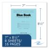 Recycled Exam Book, Wide/Legal Rule, Blue Cover, (8) 8.5 x 7 Sheets, 600/Carton, Ships in 4-6 Business Days3