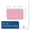 Colored Index Cards, 3 x 5, Assorted Colors, 100/Pack, 36 Packs/Carton, Ships in 4-6 Business Days5