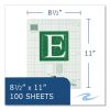 Engineer Pad, (1.25" Margin), Quad Rule (5 sq/in, 1 sq/in), 100 Lt Green 8.5x11 Sheets/Pad, 24/CT, Ships in 4-6 Business Days4