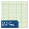 Engineer Pad, (1.25" Margin), Quad Rule (5 sq/in, 1 sq/in), 100 Lt Green 8.5x11 Sheets/Pad, 24/CT, Ships in 4-6 Business Days7