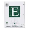 Engineer Filler Paper, 3-Hole, Frame Format/Quad Rule (5 sq/in, 1 sq/in) 500 Sheets/PK, 5/Carton, Ships in 4-6 Business Days3