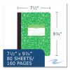 Ruled Composition Book, Grade 1 Manuscript Format, Green Marble Cover, (80) 9.75 x 7.5 Sheet, 48/CT, Ships in 4-6 Bus Days3