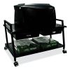 Underdesk Machine Stand with Drawers, 25.3w x 15.8d x 15.4h, Black, Ships in 4-6 Business Days5