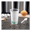 Compostable Paper Hot Cups, ProPlanet Seal, 16 oz, White/Green, 1,000/Carton6