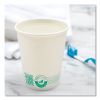 Compostable Paper Hot Cups, ProPlanet Seal, 10 oz, White/Green, 1,000/Carton5