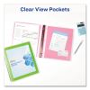 Flexi-View Binder with Round Rings, 3 Rings, 1" Capacity, 11 x 8.5, Green5