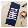 Slide and View Expanding File, 6 Sections, Hook/Loop Closure, Letter Size, Navy Blue3