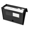 Expanding File Folder Organizer, 7 Sections, Hook/Loop Closure, Letter Size, Black2