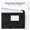 Expanding File Folder Organizer, 7 Sections, Hook/Loop Closure, Letter Size, Black5