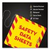 UltraDuty Safety Data Sheet Binders with Chain, 3 Rings, 3" Capacity, 11 x 8.5, Yellow/Red5