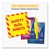 UltraDuty Safety Data Sheet Binder Bundle, 3 Rings, 3" Capacity, 11 x 8.5, Yellow/Red2