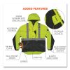 GloWear 8275 Class 2 Heavy-Duty Hi-Vis Workwear Sherpa Lined Jacket, Large, Lime, Ships in 1-3 Business Days3