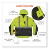 GloWear 8275 Class 2 Heavy-Duty Hi-Vis Workwear Sherpa Lined Jacket, X-Large, Lime, Ships in 1-3 Business Days3