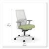 Ignition 2.0 Reactiv Mid-Back Task Chair, Fern Fabric Seat, Designer White Back, White Base, Ships in 7-10 Business Days3