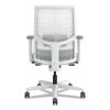 Ignition 2.0 Reactiv Mid-Back Task Chair, 17.25" to 21.75" Seat Height, Basalt Fabric Seat, White Back,Ships in 7-10 Bus Days3