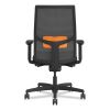 Ignition 2.0 4-Way Stretch Mid-Back Mesh Task Chair, Orange Adjustable Lumbar Support, Black, Ships in 7-10 Business Days2