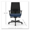 Ignition 2.0 4-Way Stretch Mid-Black Mesh Task Chair, Supports 300 lb, 17" to 21" Seat Ht, Navy/Black, Ships in 7-10 Bus Days2