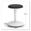 Revel Adjustable Ht Fidget Stool, Backless,Up to 250lb, 13.75" to 18.5" Seat Ht,Black Seat/White Base, Ships in 7-10 Bus Days2