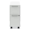 Fuse Mobile Slim Pedestal File, Left/Right, 2-Drawers: Box/File, Letter, Designer White, 10x23.25x21, Ships in 7-10 Bus Days2