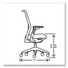 Cipher Mesh Back Task Chair, Supports 300 lb, 15" to 20" Seat Height, Black Seat, Charcoal Back/Base, Ships in 7-10 Bus Days2